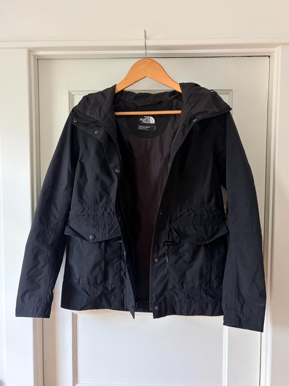 The North Face Women's Black Hooded Rain Jacket